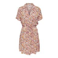 Robe Blanche/Orange à fleurs Femme JDY Starr