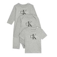 Ensemble Gris Bébe Gris Garçon Calvin Klein Jeans Monologo pas cher