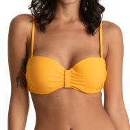 Haut de Bikini Bandeau Jaune Femme Sun Project pas cher