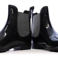 Bottine de Pluie Noir/Argenté Femme Les Tropéziennes Rainboo vue 7