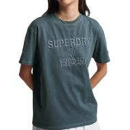 T-shirt Gris Femme Superdry Garment