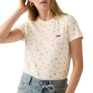T-Shirt Écru Femme Levi's Perfect 1 pas cher