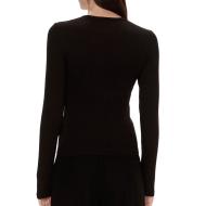 T-Shirt Manches Longues Noir Femme Tommy Hilfiger Essentials vue 2