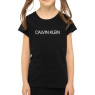 T-shirt Noir Fille Calvin Klein Jeans Institutional pas cher