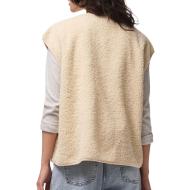 Gilet sans manche Beige Femme Pieces Katty vue 2
