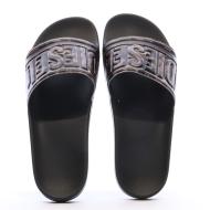Claquettes Noires/Marrons Homme Diesel Mayemi vue 3