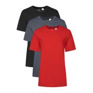 Lot de 3 T-Shirts Noir/Rouge/Gris Homme Calvin Klein Jeans LV00NB4051 pas cher