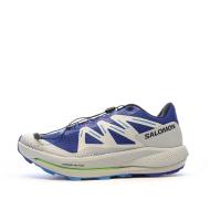 Chaussures de trail Blanche/Bleu Homme Salomon Pulsar pas cher
