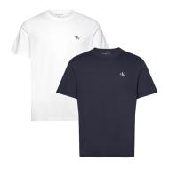 Lot de 2 T-shirts Blanc/Gris Homme Calvin Klein Jeans Monologo
