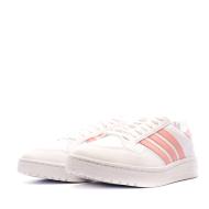 Baskets Blanche/Corail Femme Adidas Team Court vue 6