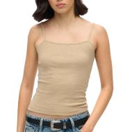 Débardeur Marron Clair Femme Superdry Fine pas cher