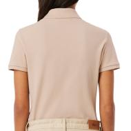 Polo Beige Femme Lacoste Polo L.12 vue 2