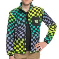 Polaire Noire/Vert/Violet à Carreaux Garçon Quiksilver Clean pas cher