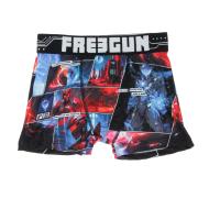 Boxer Noir/Marine à Imprimés Garçon Freegun FIG pas cher