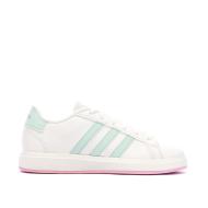 Baskets Blanc/Vert Fille Adidas Grand Court 2.0 vue 2