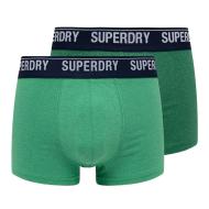 Lot x2 Boxers Vert Homme Superdry M3110346A