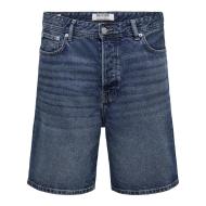 Short Bleu Foncé Homme Only & Sons Fade pas cher