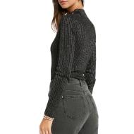 Pull Noir Brillant Femme Morgan CORIA vue 2