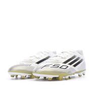 Chaussures de Football Blanc/Doré Mixte Adidas F50 Club vue 6