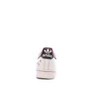Baskets Blanches/Noires Fille Adidas Superstar vue 3