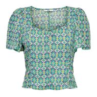 Blouse Verte/Blanche à Motifs Femme Only Alma