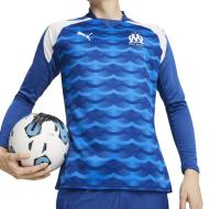 OM Maillot Prématch manches longues Bleu Homme Puma 2023/24 pas cher