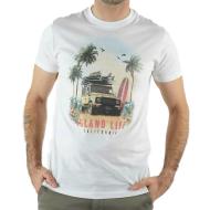 T-shirt Blanc Homme Deeluxe Rover pas cher