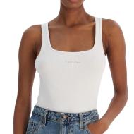 Débardeur Blanc Femme Calvin Klein Jeans Monogram pas cher