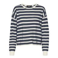 Pull Beige/Marine Femme Vero Moda Fantastic