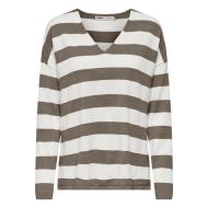 Pull Marron à Rayures Femme Only Chianti