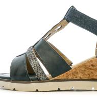 Sandales compensées Bleu Femme Relife Jinkat vue 7