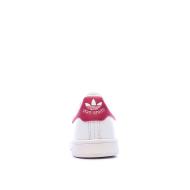 Baskets Blanches/Roses Fille Adidas Stan Smith vue 3