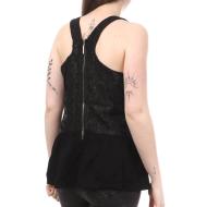 Débardeur Noir Femme Teddy Smith Thaya vue 2
