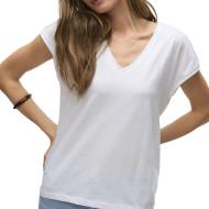 T-Shirt Blanc Femme Vero Moda Dubarry pas cher