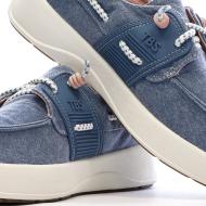 Zapatos náuticos azules para mujer TBS de lona de algodón color arcilla ver 7