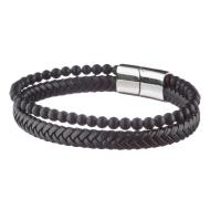 Bracelet Noir Homme Geographical Norway 315037 pas cher