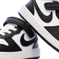 Baskets Noir/Blanc Enfant Nike Court Borough Low Recraf vue 7