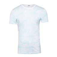 T-shirt Blanc/Turquoise Homme La Maison Blaggio Fleur pas cher