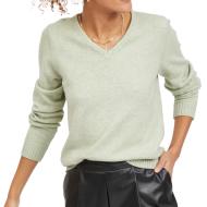 Pull Col V Vert Clair Femme Vila 69