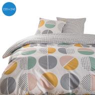 Parure De Lit Blanche Ronds 220x240 Today Coton 57 Fils Sunshine vue 2