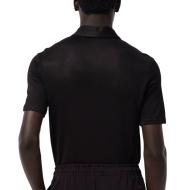 Polo Noir Homme Lacoste Runway Regular Fit Satin vue 2