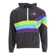 Veste 1/4 zip Noire/Vert Homme Sergio Tacchini 90'S