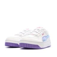 Zapatillas blancas/moradas para niña Puma Carina Street Bouncy ver 6