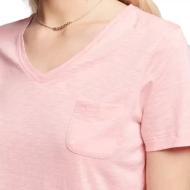 T-shirt Rose Femme Superdry Pocket V vue 2