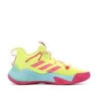 Baskets de Basketball Jaune Fluo Mixte Adidas Harden Stepback 3 vue 2