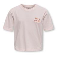 T-Shirt Rose clair Fille Kids ONLY Kogrex pas cher