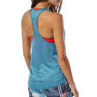 Débardeur Turquoise Femme Reebok US Perform vue 2