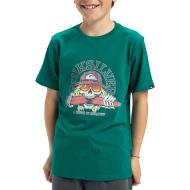 T-Shirt Vert Garçon Quiksilver Skull Feast pas cher