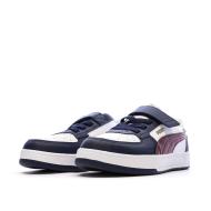 Zapatillas blancas y azul marino para niño de Puma Caven ver 6