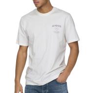 T-Shirt Blanc/Mauve Homme Only & Sons Mountain pas cher